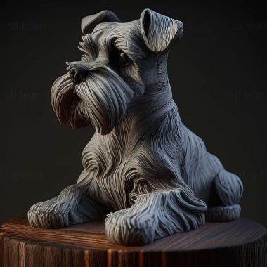 3D model Zwergschnauzer dog (STL)